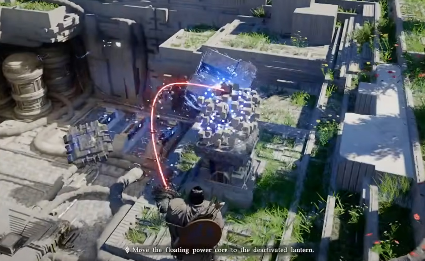 Moving the power core to the deactivated lantern