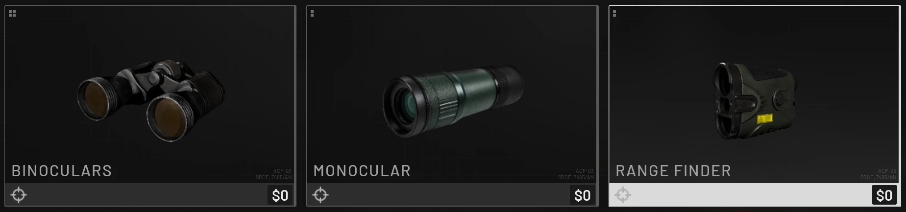 WARDOGS recon spotting tools and rifle scopes: binoculars, monocular, rangefinders, and optics laid out together