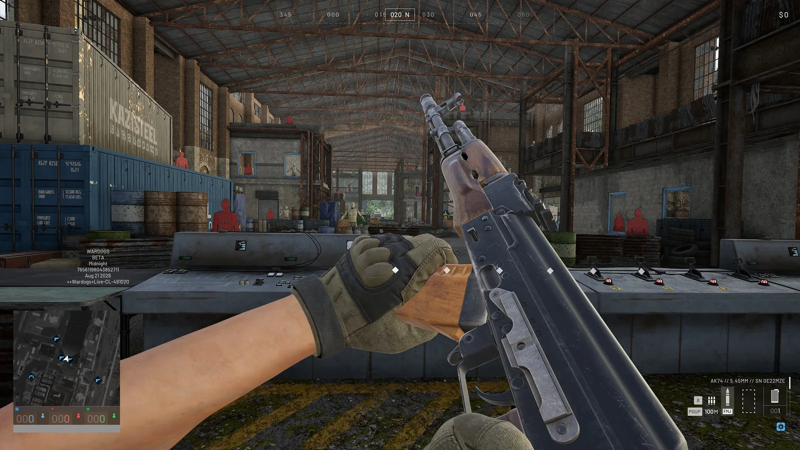 Reloading the AK74 in a WARDOGS firefight with the R key
